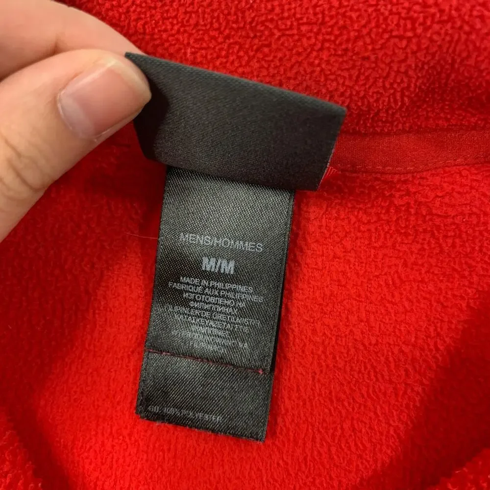 The North Face Fleece Mens M Medium Red Polartec‎ Tka 100 Microvelou Pullover